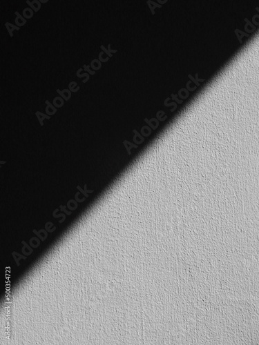 contrast black shadow on white wall background