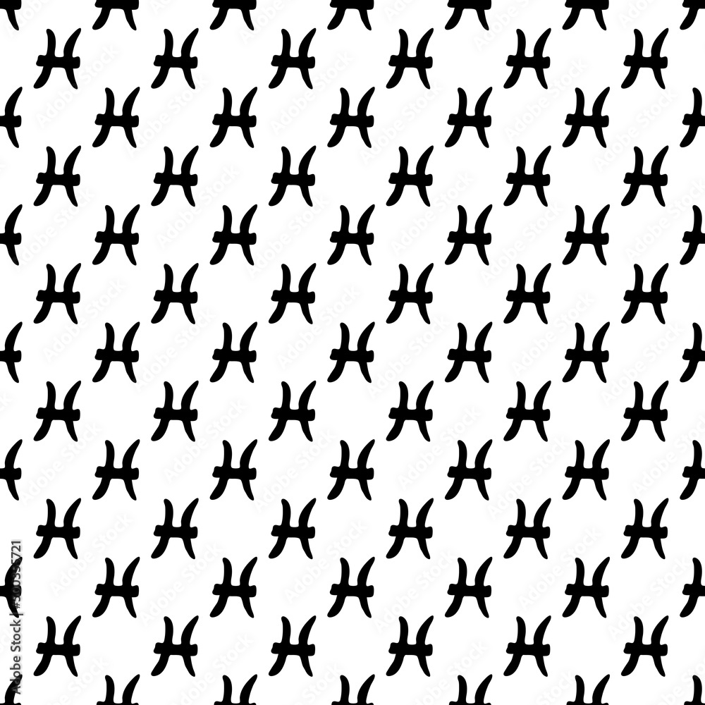 custom made wallpaper toronto digitalHand-drawn Pisces astrological symbols black and white seamless pattern vector. Cartoon astrological signs monochrome surface design. Simple minimalist endless texture with western astrology elements