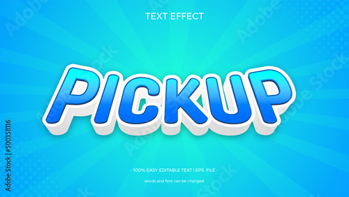 pickup blue color text effect