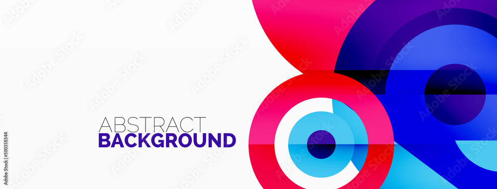 Rings and circles geometric abstract background for wallpaper, banner, backdrop