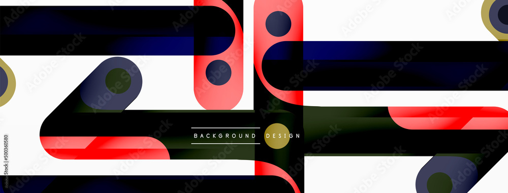 Obraz premium Colorful dynamic stripe composition. Lines geometric creative abstract background for wallpaper, banner or landing