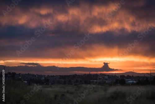 Horizonte de nubes 