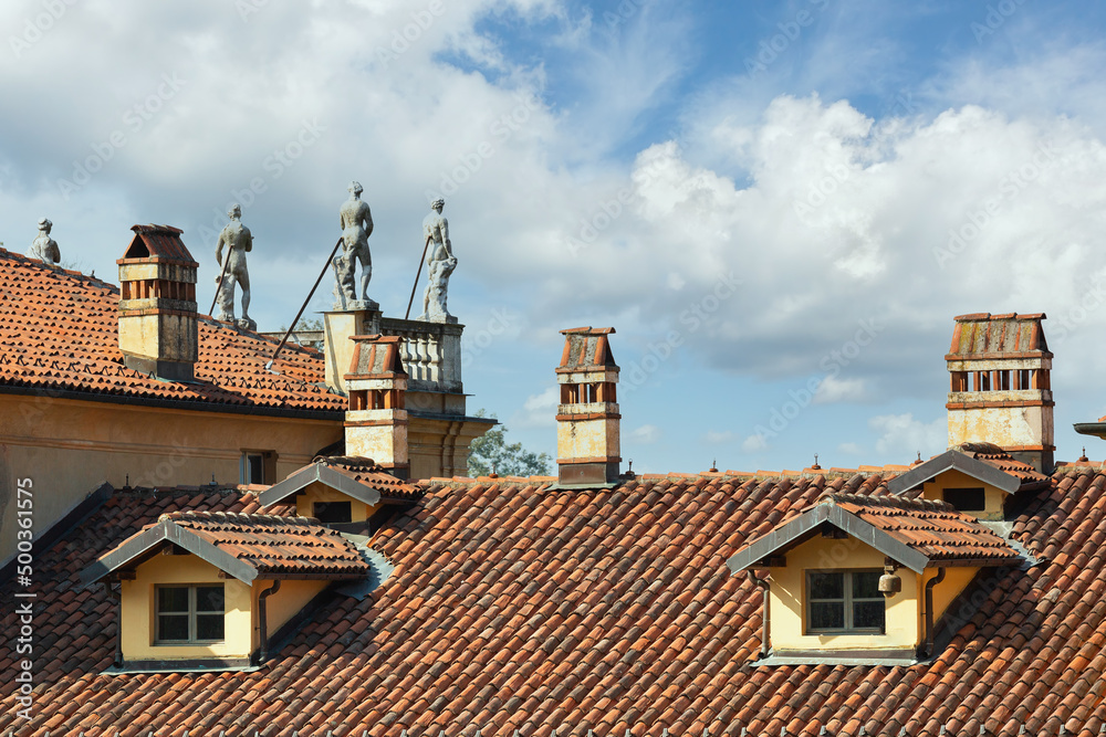beautiful roof of Villa della Regina