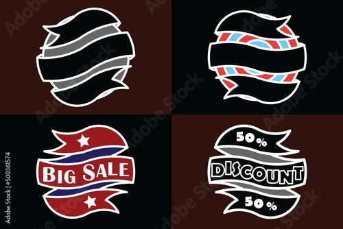 A collection of ribbons or scarves rolled into a ball. For logo, label, badges, and design element. EPS8.