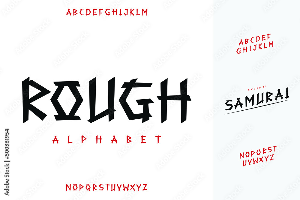 Display alphabet typeface font design, suitable for comic, menu display