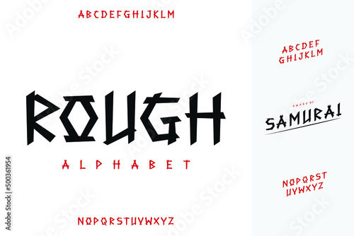 Display alphabet typeface font design, suitable for comic, menu display, poster, horror theme design, creative design, vector illustration.