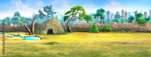 Enclosure for wild animals in the zoo 03