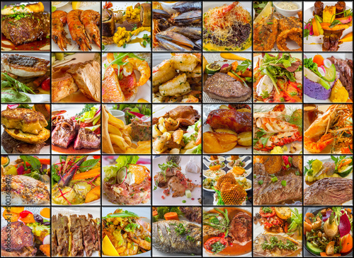 collage de plats cuisinés de la gastronomie française 