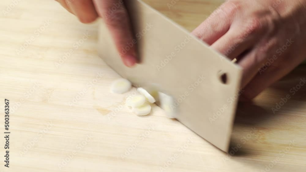 The production process of Japanese tofu and wakame miso soup The production process of Japanese tofu and wakame miso soup