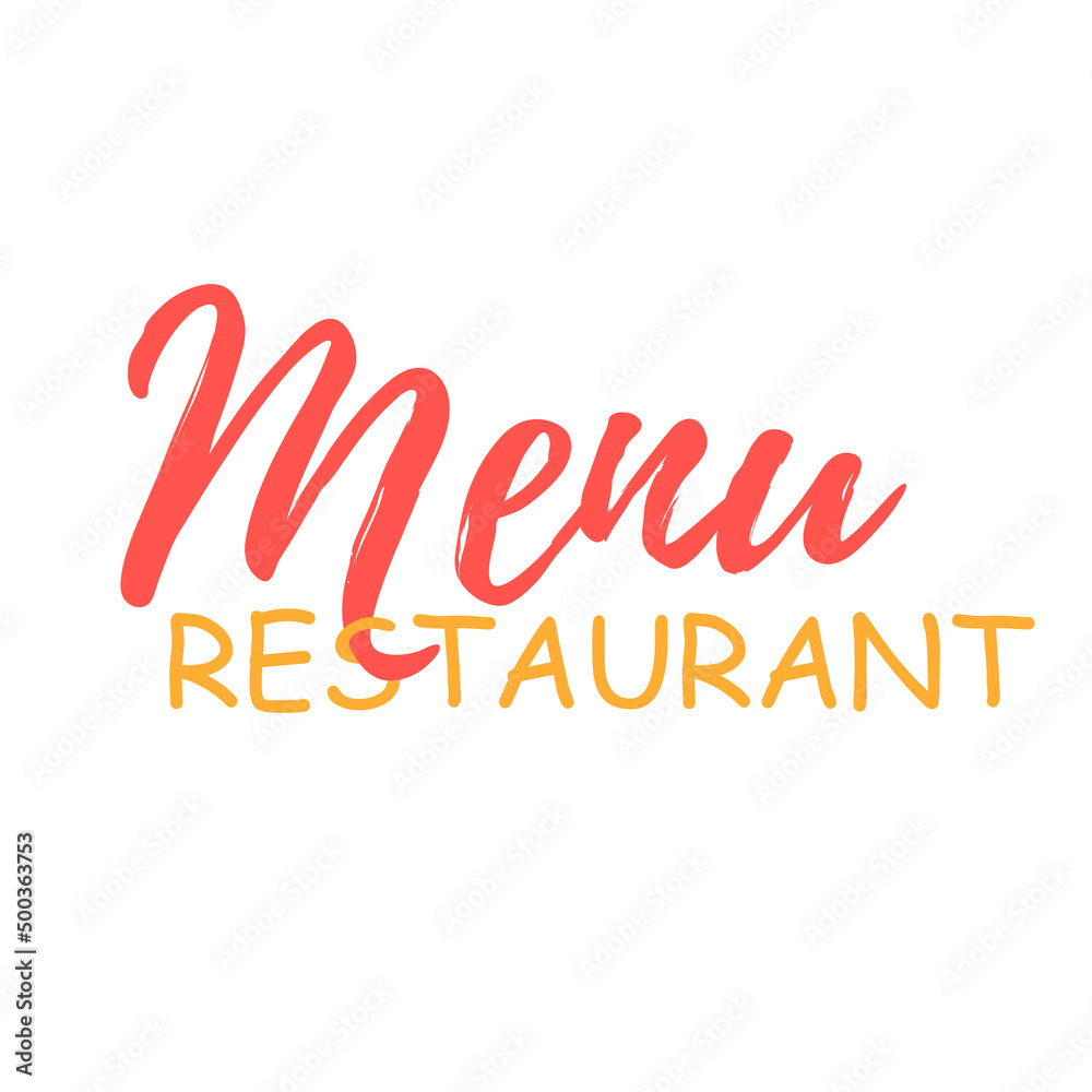 Restaurant menu. Lettering for a restaurant. Creative typographic text. For your design. Restaurant menu. Lettering for a restaurant. Creative typographic text. For your design.