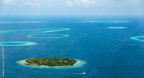 Aerial view of The Maldive Islands, Indian Ocean © Vidu Gunaratna