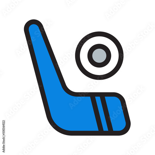 Ice Hockey , Winter filled outline icon.
