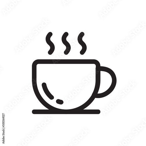 Hot Coffee   Winter filled outline icon.