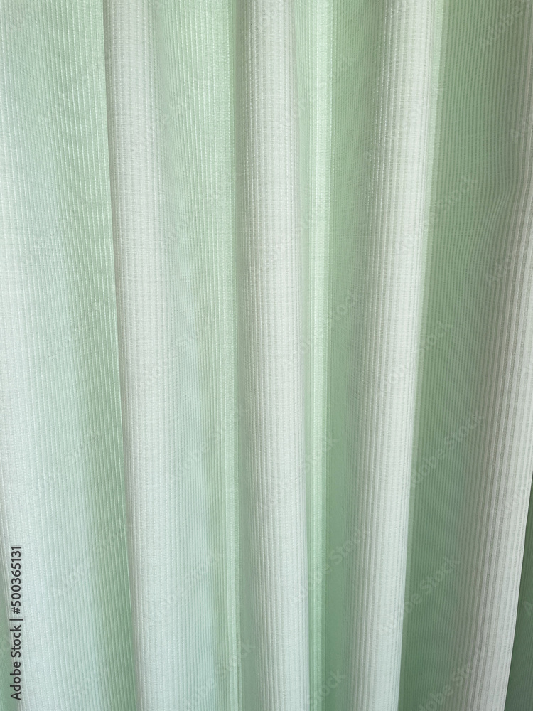Obraz premium 緑のカーテンのドレープ