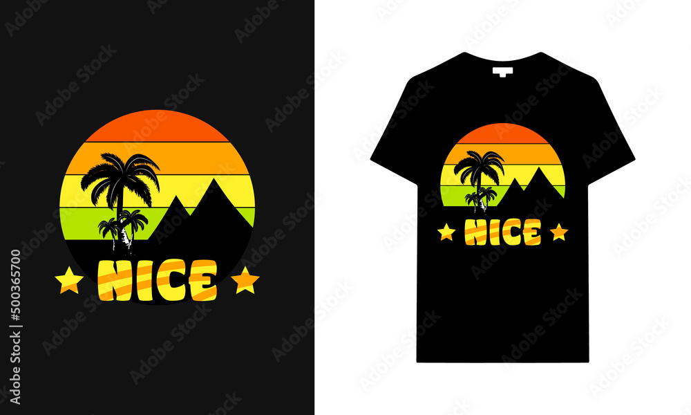 Miami California Hawaii t-shirt design | Summer san Diego California beach sunset retro Black t-shirt design | California Surf Session T-shirt Design. Sunset With Palm Trees In Retro Grunge Style.
