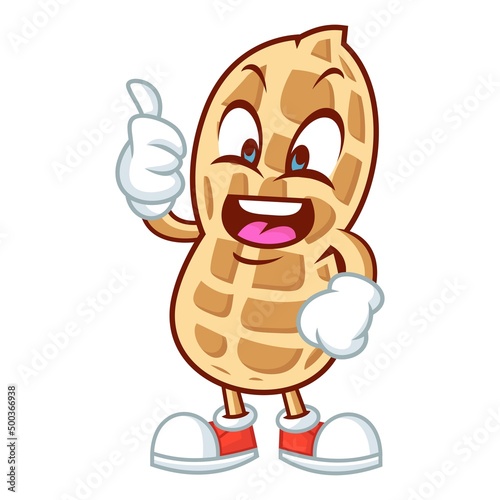 funny cartoon peanut giving thumb up