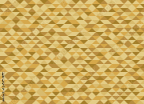 vector graphic illustration of a seamless decorative geometric pattern with triangles in shades of gold