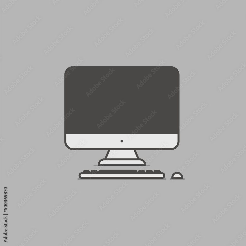 computer monitor with icons computer monitor with icons