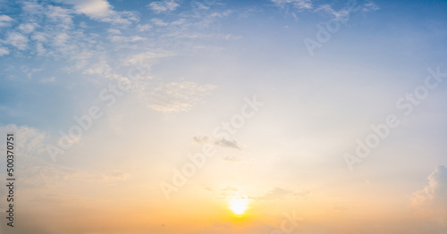 Sunset sky for background or sunrise sky and cloud at morning. 