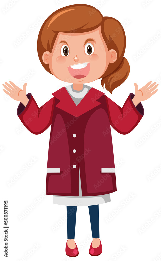 Cute simple cartoon character on white background Cute simple cartoon character on white background