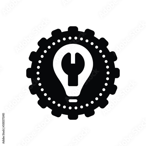 Black solid icon for practical 