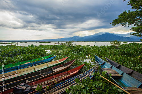 View of Rawa Pening Lake in Ambarawa, Central Java, Indonesia. A popular Tourist Destination.