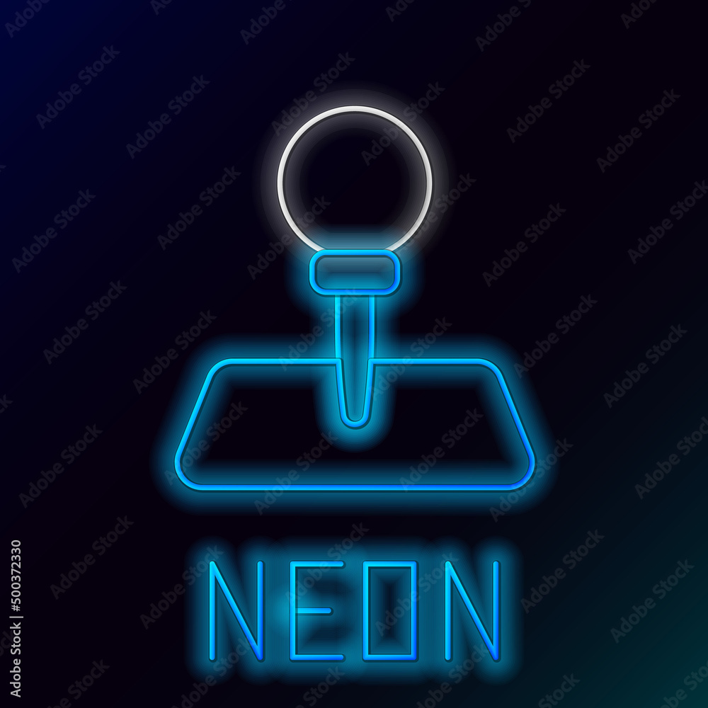 Glowing neon line Push pin icon isolated on black background. Thumbtacks sign. Colorful outline concept. Vector Glowing neon line Push pin icon isolated on black background. Thumbtacks sign. Colorful outline concept. Vector