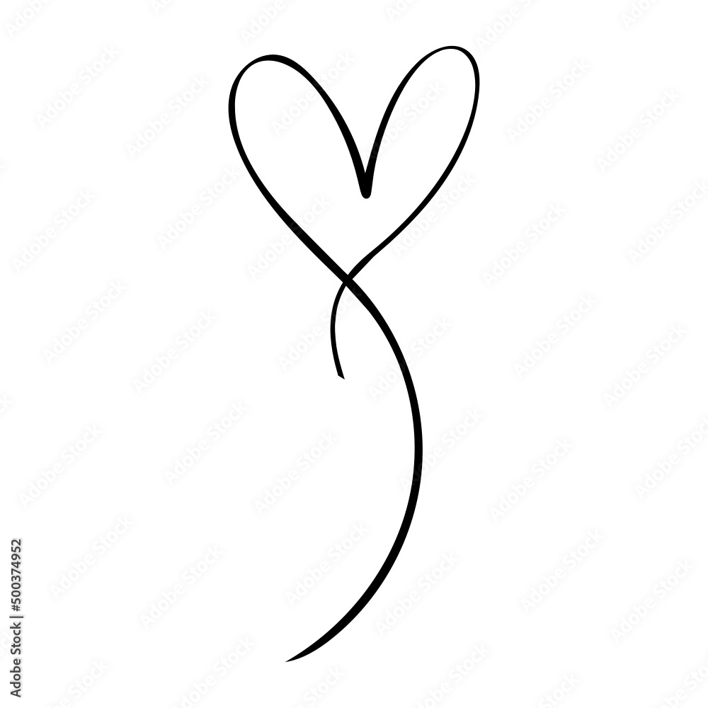 Heart background valentine day design, one line draw vector illustration. Heart background valentine day design, one line draw vector illustration.