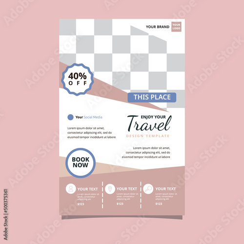 Travel Tour Holiday Vacation Flyer Brochure Poster Blank Space Design Template