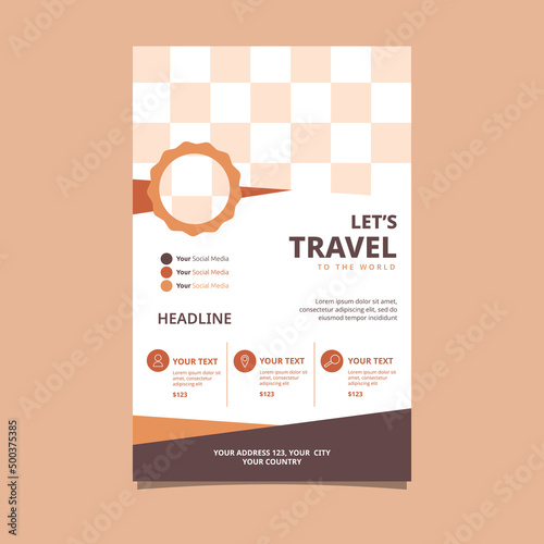 Travel Tour Holiday Vacation Flyer Brochure Poster Blank Space Design Template0