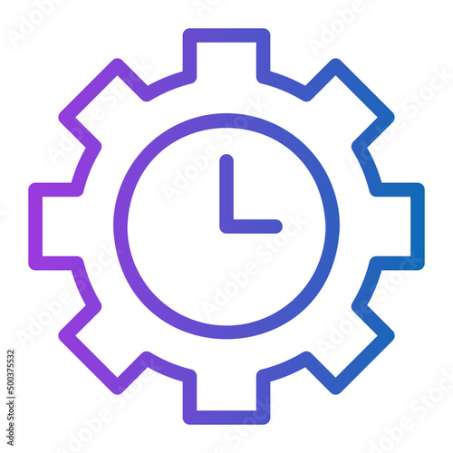 time management gradient icon