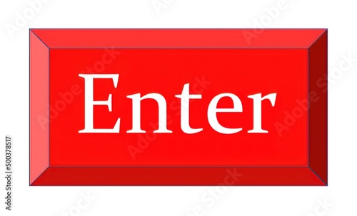 Red enter key on keyboard keys