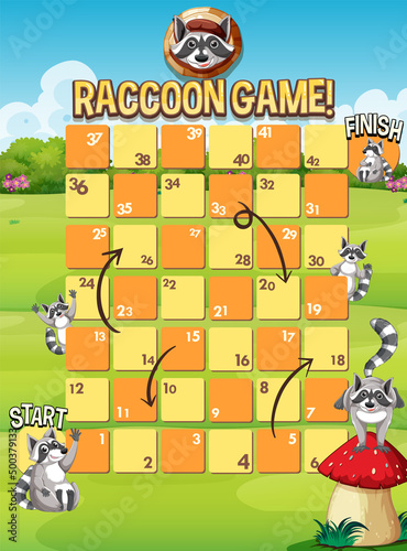 Fun animal boardgame template