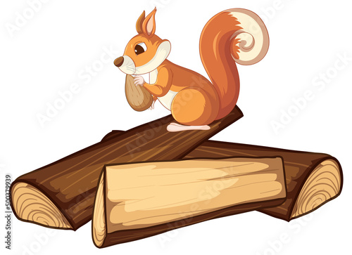 Cute squirrel animal cartoon