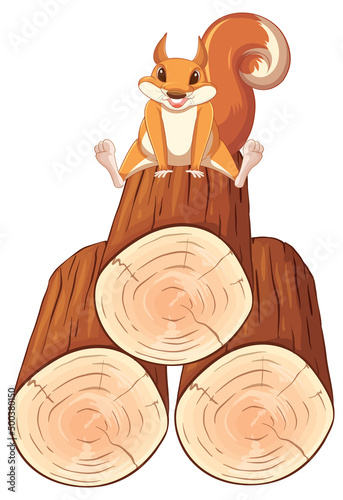 Cute squirrel animal cartoon