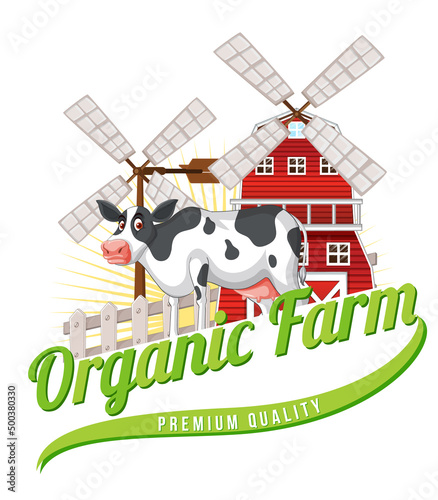 Logo design with words organic farm