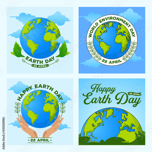 Nice color illustration of the earth in celebration of world earth day (ID: 500380986)