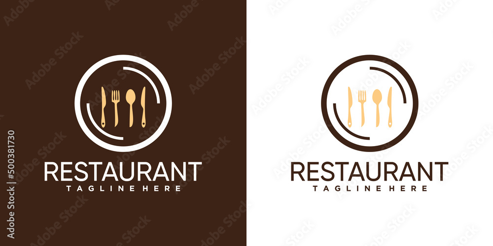 Food resto logo design for business or personal with creative element Food resto logo design for business or personal with creative element