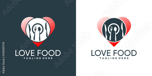Food resto logo design for business or personal with creative element