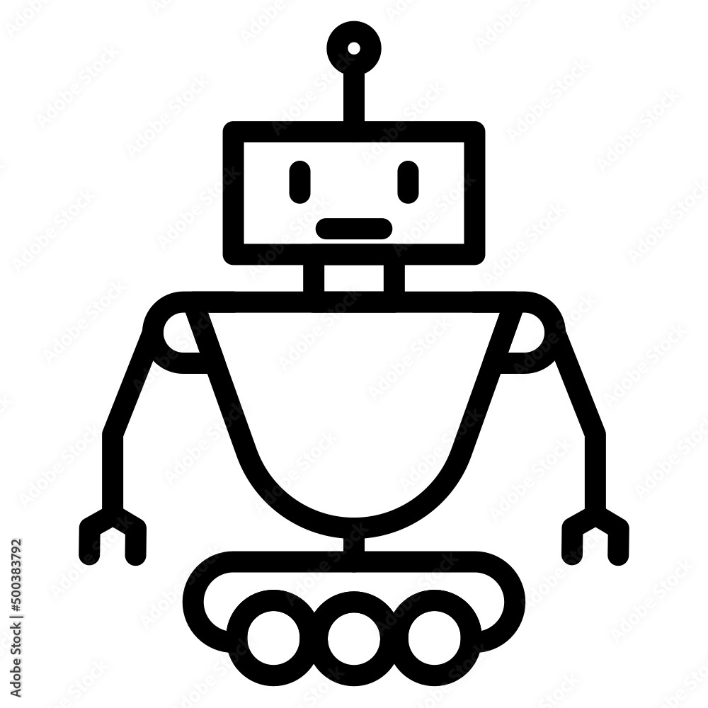 Naklejka premium robot android icon