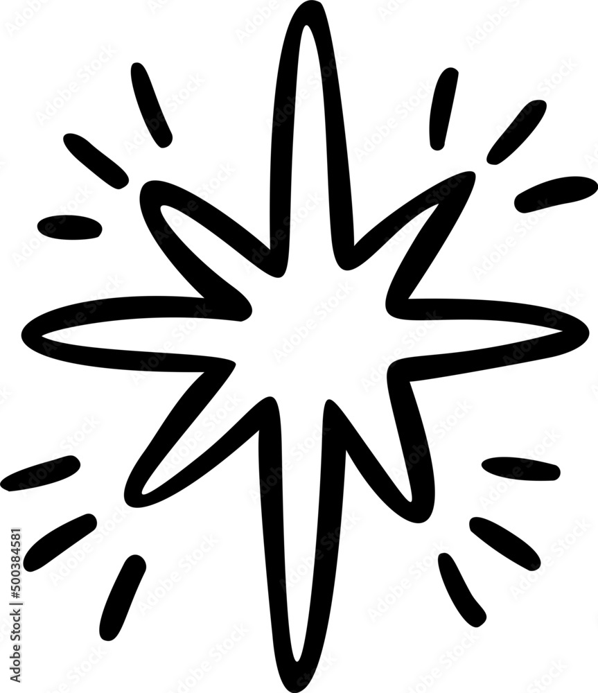 Doodle eight-pointed star Doodle eight-pointed star
