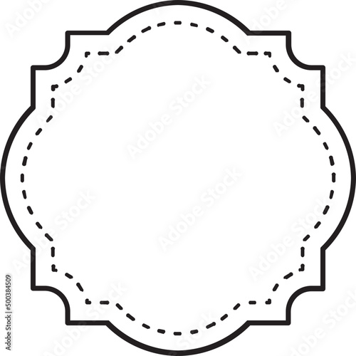 Vintage border element for label and tag