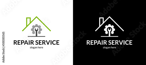 Stylish repair service logo
