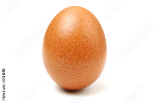 brown eggs on white background