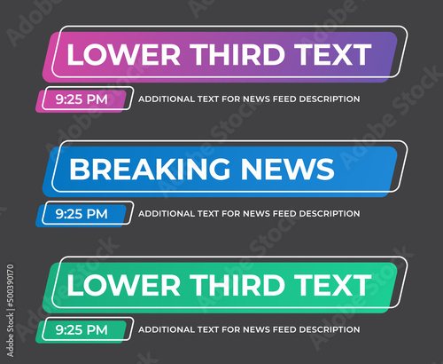 Vector lower third of the screen for titles and titles.