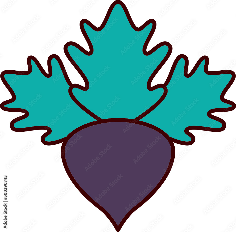 Beetroot outline color icon Beetroot outline color icon