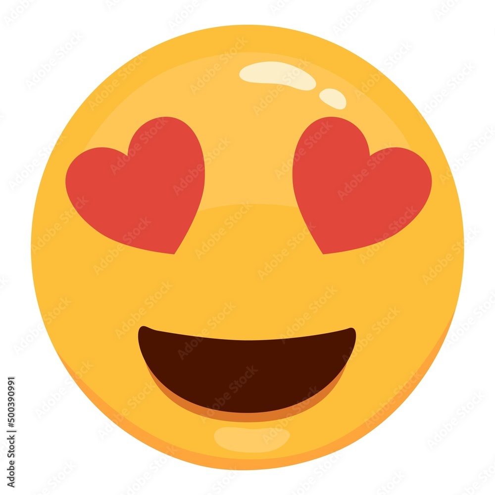 Obraz premium Cute modern Emoji. Joyful, sad and love emoticons. Yellow emotional faces. symbol for your design