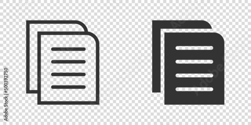 Contract document icon in flat style. Report folder stamp vector illustration on isolated background. Paper sheet sign business concept.