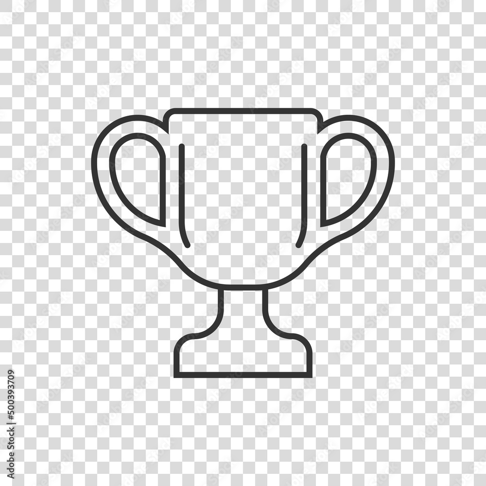 Trophy cup icon in flat style. Goblet prize vector illustration on isolated background. Award sign business concept. Trophy cup icon in flat style. Goblet prize vector illustration on isolated background. Award sign business concept.