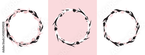 Tulip wreath greeting cards...